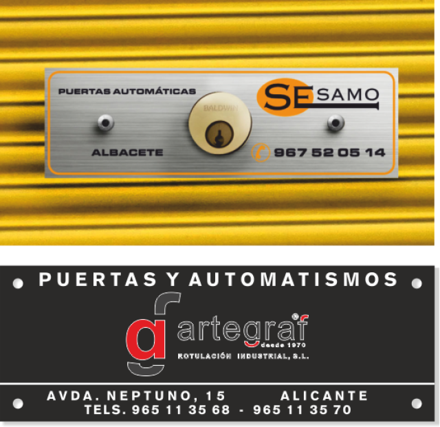 Placas para Puertas Metálicas y Automatismos